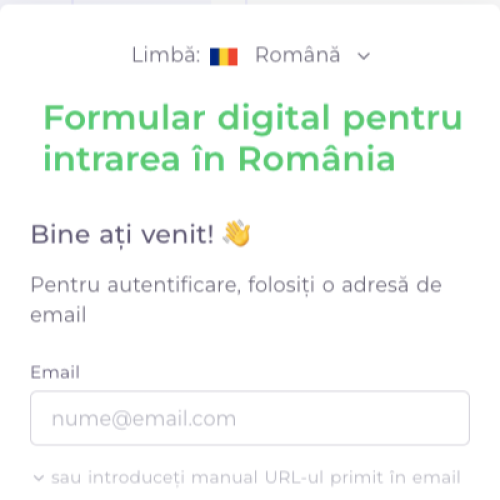 Formular intrare în România - COVID - 2022 plf.gov.ro
