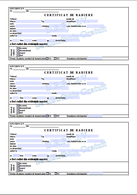 Certificat de radiere